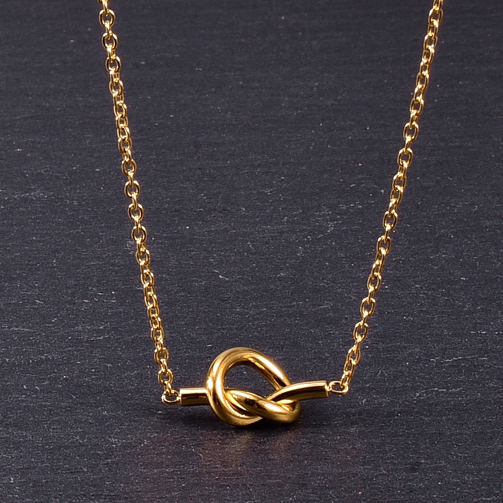 18k gold stamped vermeil titanium steel neckl… - Picture 6 of 6